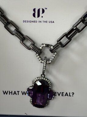BP The Siren's Secret Necklace | UNICORN | Amethyst CZ | Removable Pendant